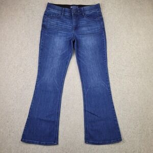 Democracy Jeans Womens 8P Blue Ab Solution Bootcut Dark Wash Stretch Denim